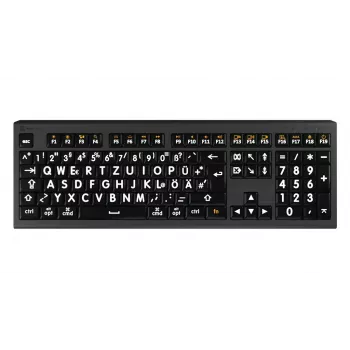 Logickeyboard LKB-LPWB-A2M-DE Tastiera Universale USB QWERTZ Tedesco Nero