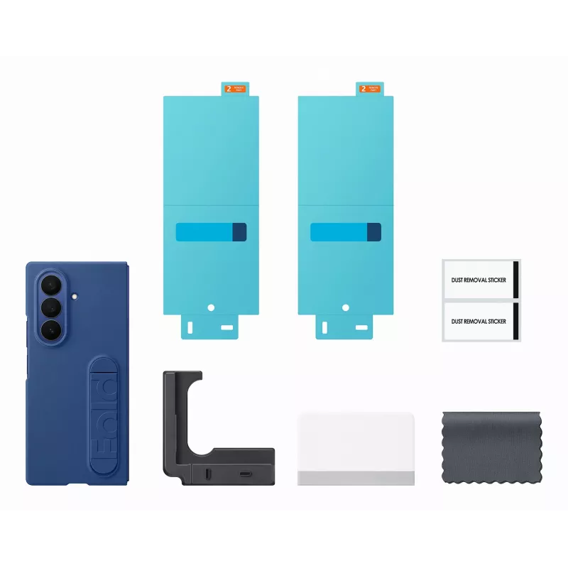 Custodia protettiva in silicone per Samsung Galaxy Fold7 — Blu, modello EF‑MF966CNEGWW