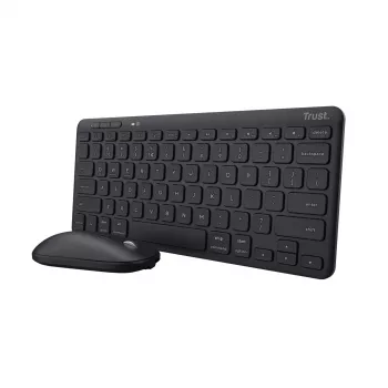 Tastiera Trust Lyra con mouse inclusa ufficio RF Wireless + Bluetooth QWERTZ tedesca nero