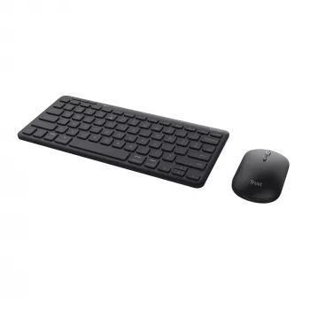 Tastiera Trust Lyra con mouse inclusa ufficio RF Wireless + Bluetooth QWERTZ tedesca nero