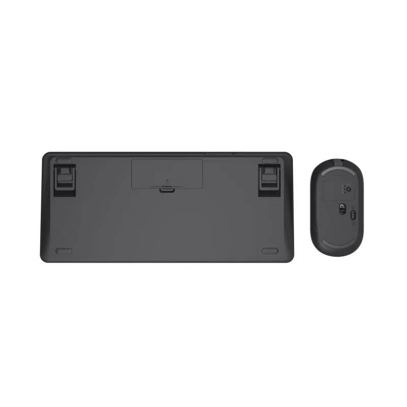 Tastiera Trust Lyra con mouse inclusa ufficio RF Wireless + Bluetooth QWERTZ tedesca nero