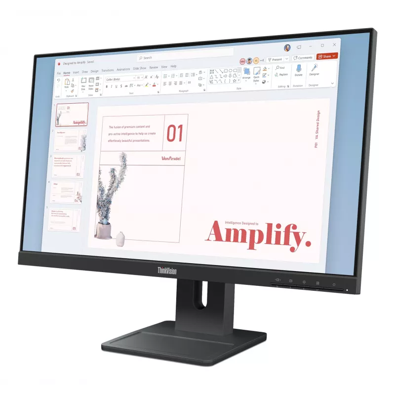 Monitor Lenovo ThinkVision E24-40, 60,5 cm (23,8 pollici), 1920 x 1080 pixel, Full HD, LCD, 6 ms, nero