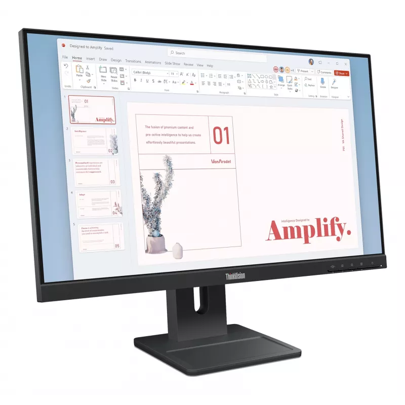 Monitor Lenovo ThinkVision E24-40, 60,5 cm (23,8 pollici), 1920 x 1080 pixel, Full HD, LCD, 6 ms, nero