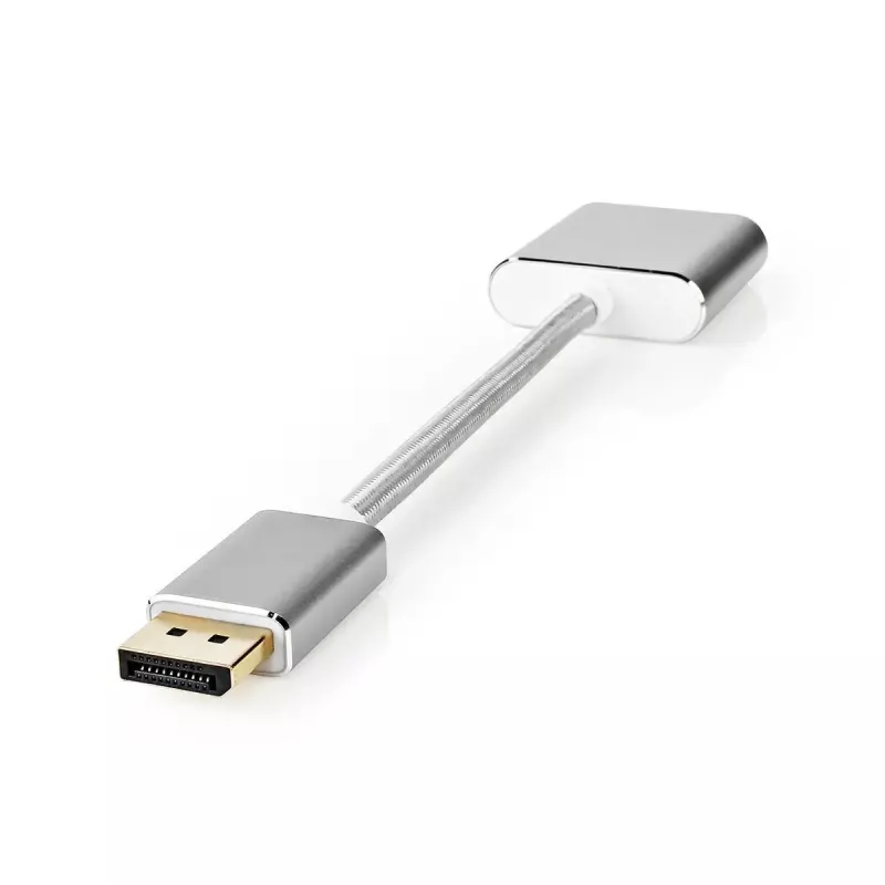 Nedis CCTB37250AL02 cavo adattatore video 0,2 m DisplayPort DVI-D argento