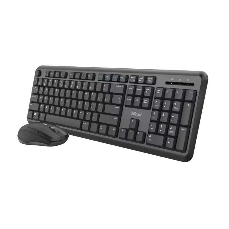Trust TKM-350 tastiera mouse incluso Office RF Wireless QWERTZ tedesco nero