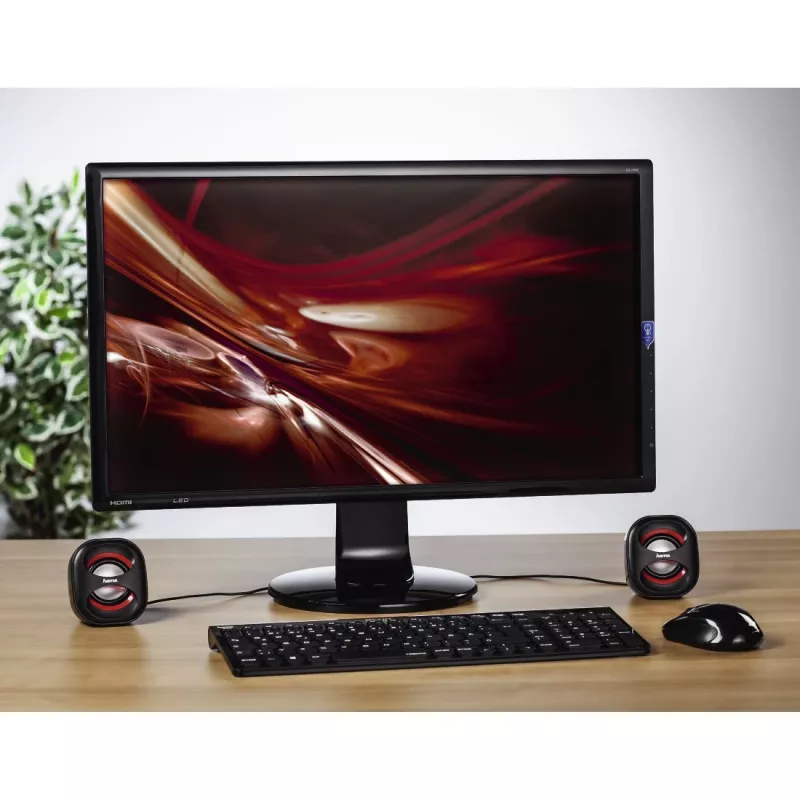 Hama Sonic Mobil 183 nero, rosso con filo 3 W