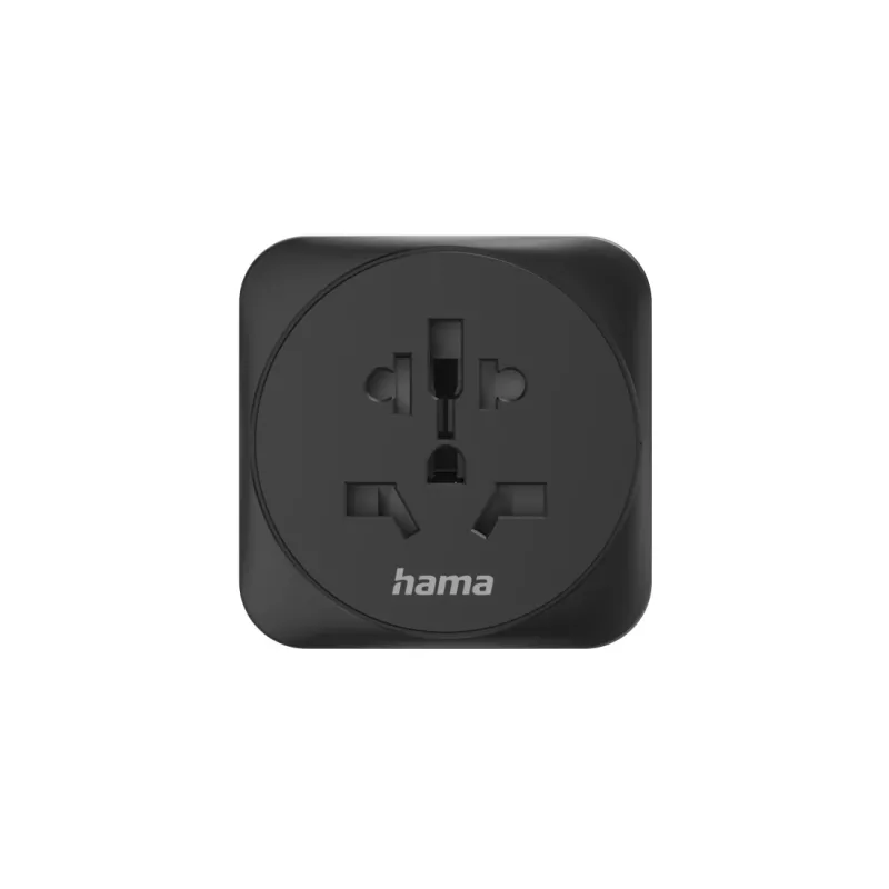 Adattatore spina Hama 00223454 tipo E/F ibrido universale nero