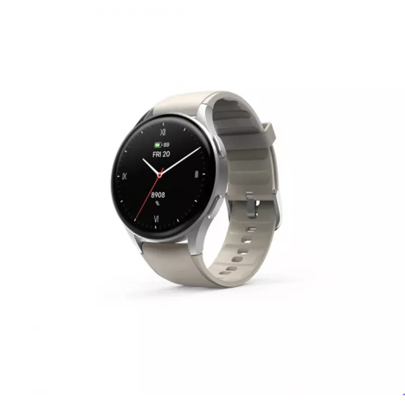 Hama 00178612 Smartwatch 8900, 3,35 cm (1,32 pollici) AMOLED, 42 mm, 466 x 466 pixel, touchscreen, GPS, argento/beige