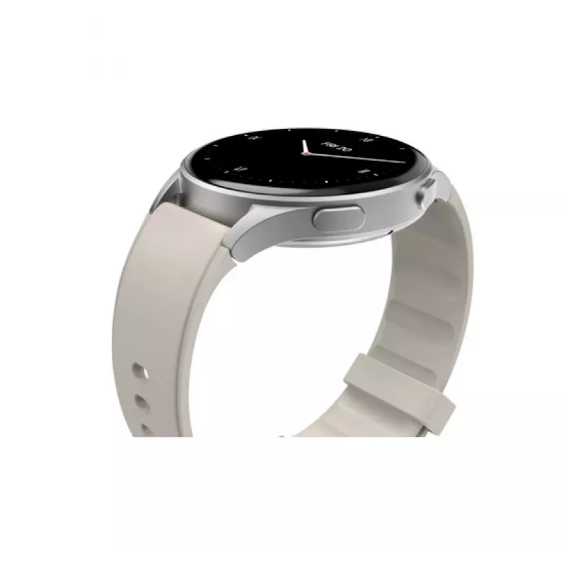 Hama 00178612 Smartwatch 8900, 3,35 cm (1,32 pollici) AMOLED, 42 mm, 466 x 466 pixel, touchscreen, GPS, argento/beige