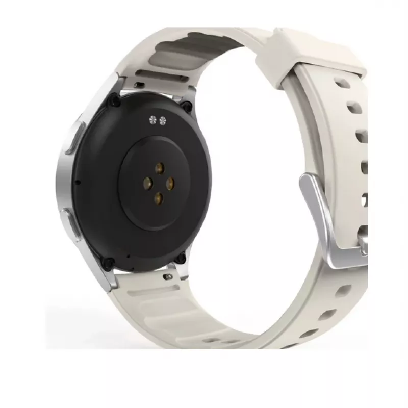 Hama 00178612 Smartwatch 8900, 3,35 cm (1,32 pollici) AMOLED, 42 mm, 466 x 466 pixel, touchscreen, GPS, argento/beige
