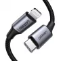 Cavo per cellulare Ugreen 60759 nero, argento 1 m USB C Lightning