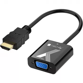 Adattatore cavo convertitore Techly HDMI a VGA nero 0,1 m 1920x1200 60 Hz