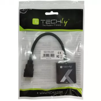 Adattatore cavo convertitore Techly HDMI a VGA nero 0,1 m 1920x1200 60 Hz