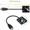 Adattatore cavo convertitore Techly HDMI a VGA nero 0,1 m 1920x1200 60 Hz
