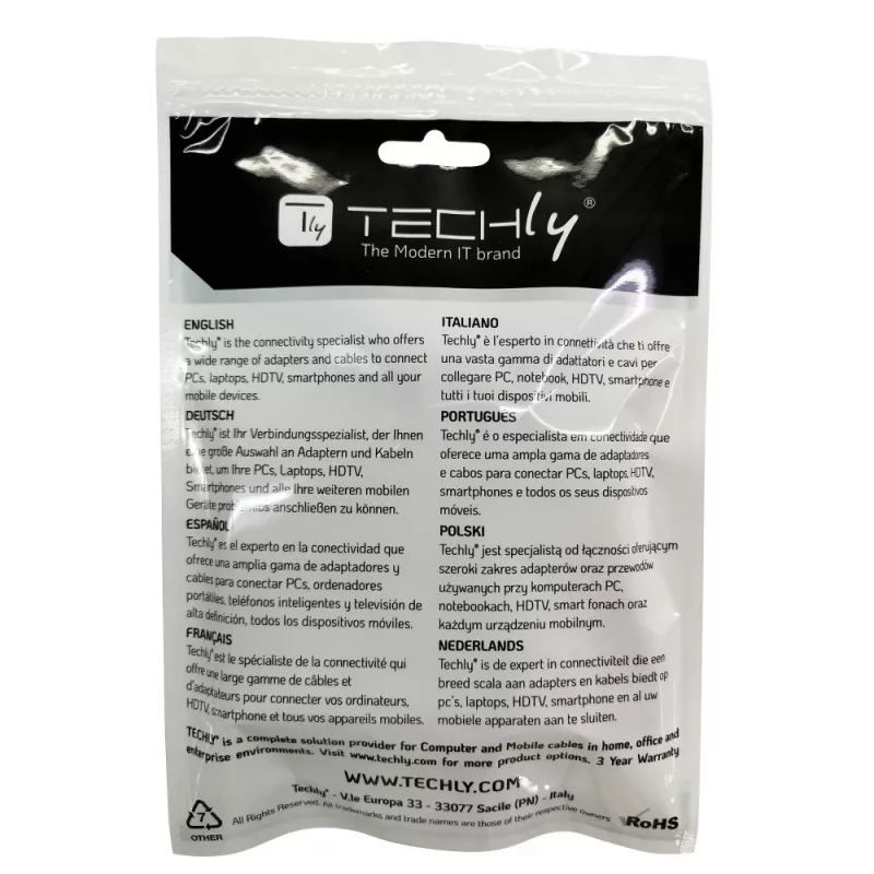 Adattatore cavo convertitore Techly HDMI a VGA nero 0,1 m 1920x1200 60 Hz