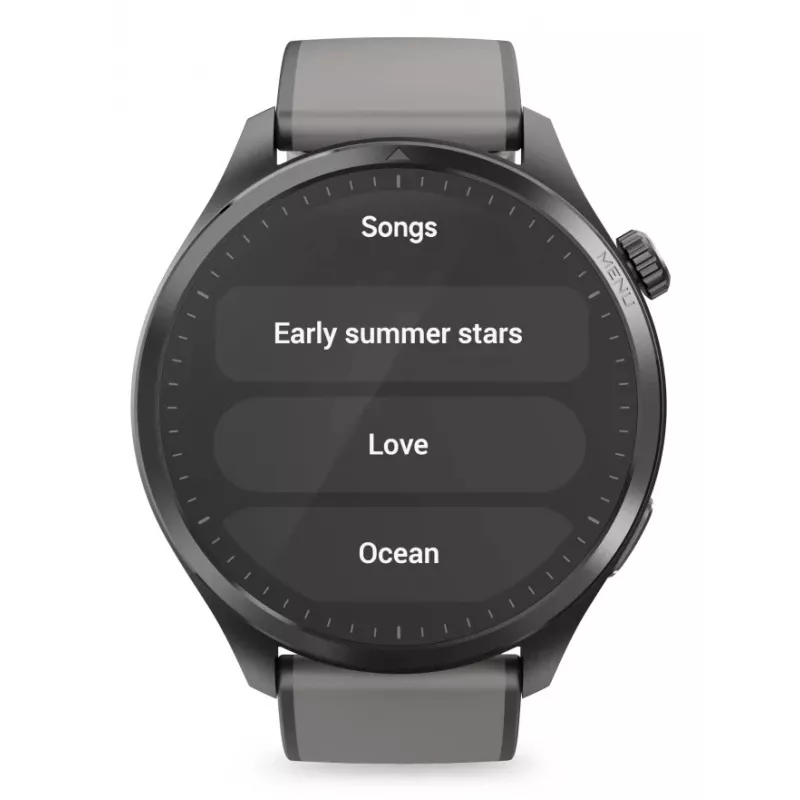 Hama Smartwatch 9000 00178627, 1,43 pollici (3,63 cm) AMOLED, GPS, memoria musicale, impermeabile, cinturino in silicone, antracite