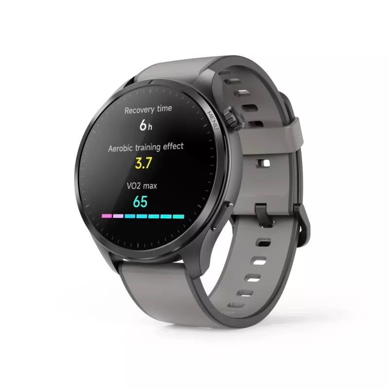 Hama Smartwatch 9000 00178627, 1,43 pollici (3,63 cm) AMOLED, GPS, memoria musicale, impermeabile, cinturino in silicone, antracite