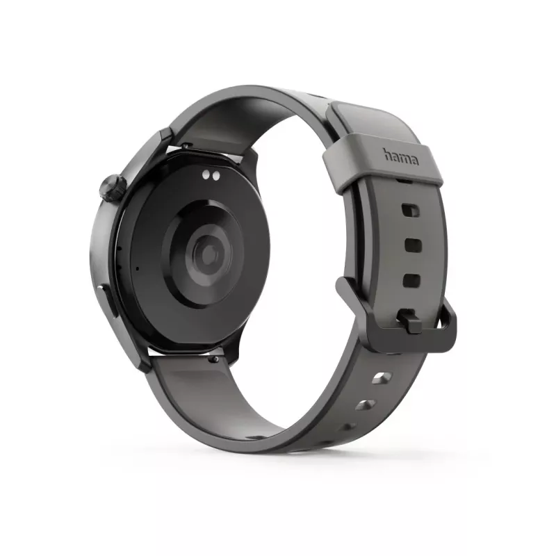 Hama Smartwatch 9000 00178627, 1,43 pollici (3,63 cm) AMOLED, GPS, memoria musicale, impermeabile, cinturino in silicone, antracite