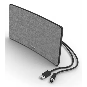 Antenna TV da interno Hama Fabric Design nero grigio USB 2 m