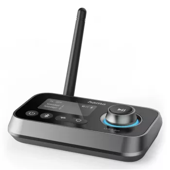 Trasmettitore/ricevitore audio wireless HAMA Link.it duo 3,5 mm, Bluetooth, portata 10 m, alimentato via USB, nero