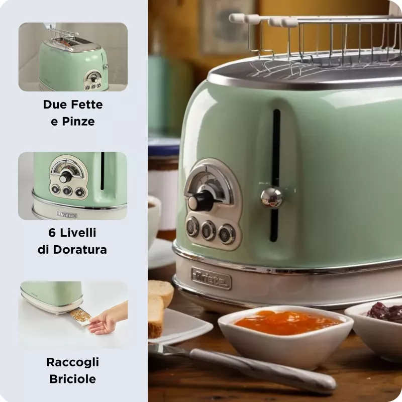 Ariete 0155/04 6 2 fette 810 W verde