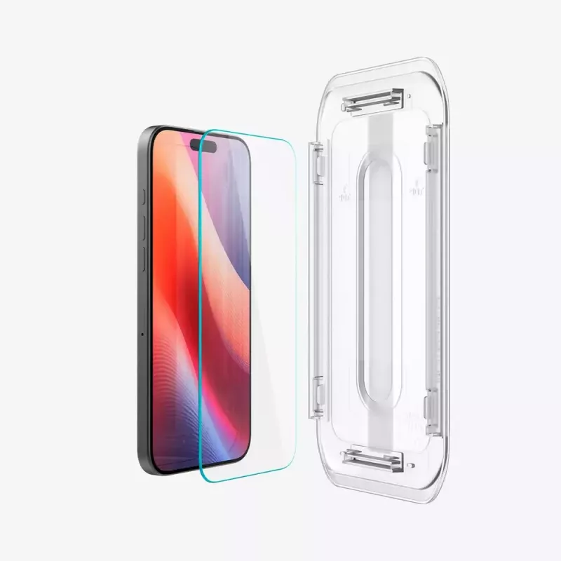 Protezione display Spigen GLAS.tR EZ Fit Apple iPhone 16 Pro vetro temperato trasparente 2 pz.
