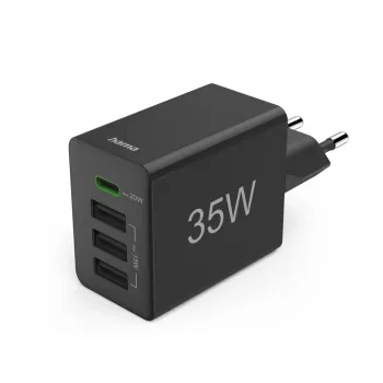Hama 00201990 caricabatterie mobile per cuffie, powerbank, smartphone, tablet nero AC ricarica rapida interno
