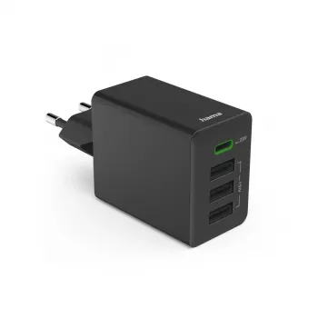 Hama 00201990 caricabatterie mobile per cuffie, powerbank, smartphone, tablet nero AC ricarica rapida interno