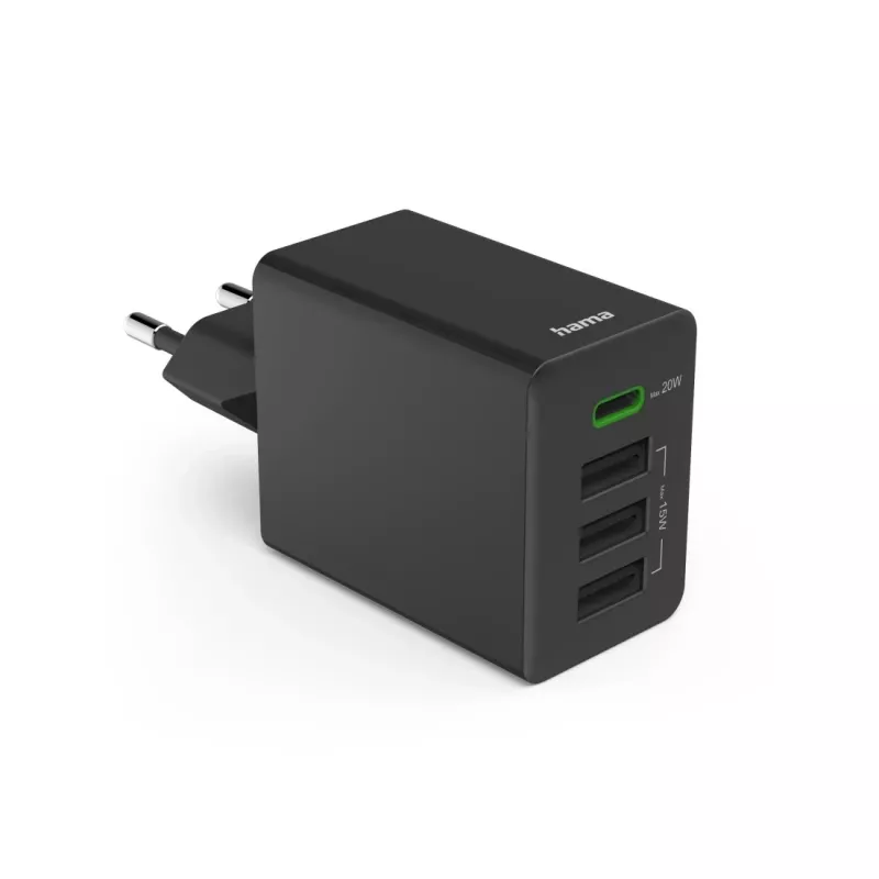 Hama 00201990 caricabatterie mobile per cuffie, powerbank, smartphone, tablet nero AC ricarica rapida interno