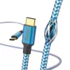Cavo USB riflettente Hama USB 2.0 1,5 m USB-C blu