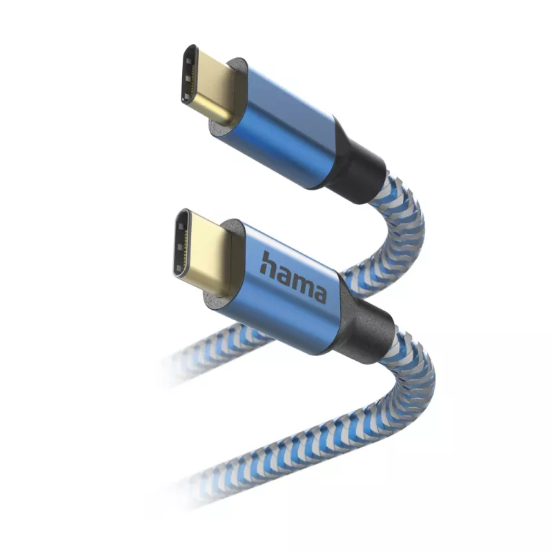 Cavo USB riflettente Hama USB 2.0 1,5 m USB-C blu