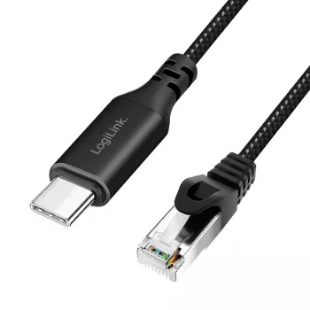 LogiLink CU0416 Cavo adattatore da USB 3.2 Type-C a RJ45 Gigabit Ethernet, 10 m
