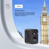Adattatore da viaggio UNITEK P1122ABK01 universale nero Type-C G I