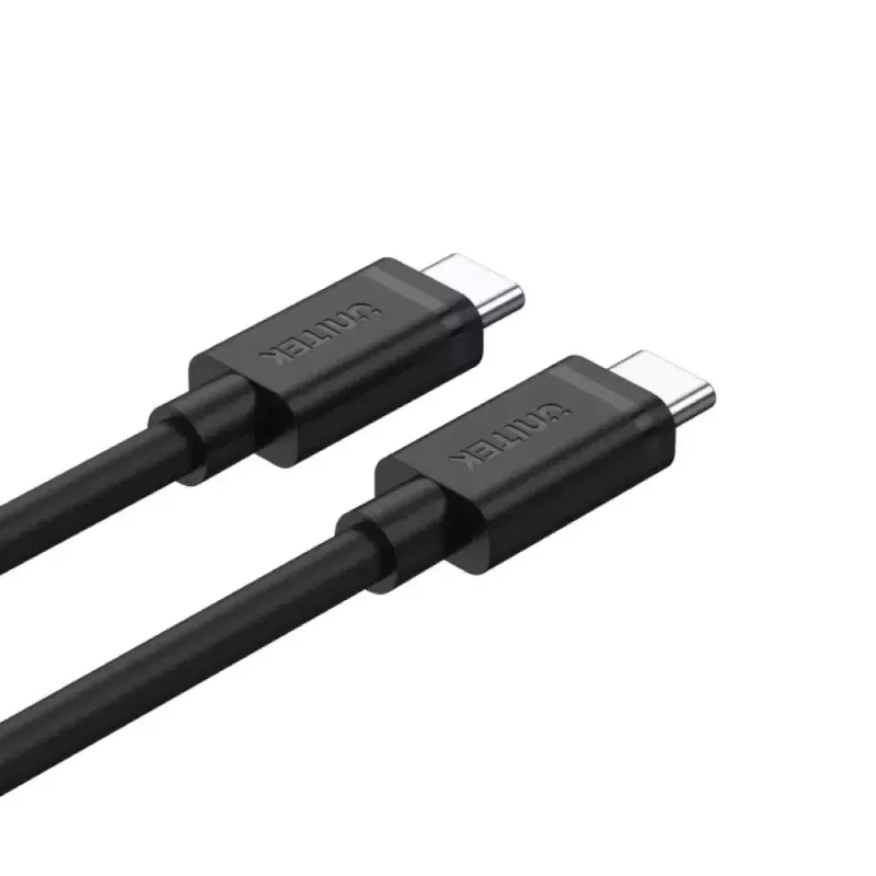 Cavo USB-C a USB-C Unitek Y-C477BK01-2M, USB 3.2 Gen 1, 2 m, 5 Gbit/s, PD 60 W, nero