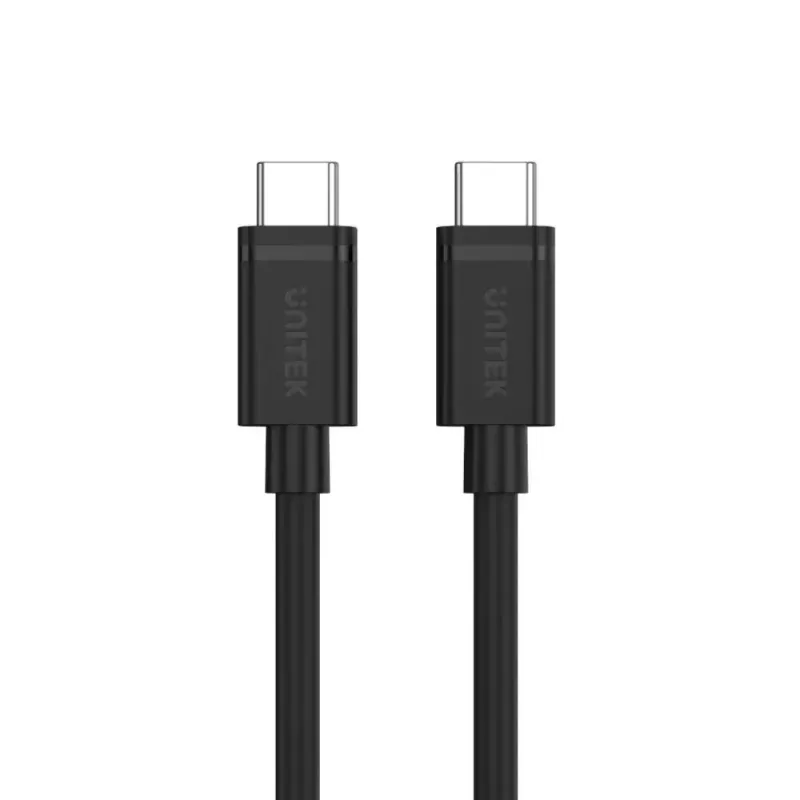 Cavo USB-C a USB-C Unitek Y-C477BK01-2M, USB 3.2 Gen 1, 2 m, 5 Gbit/s, PD 60 W, nero