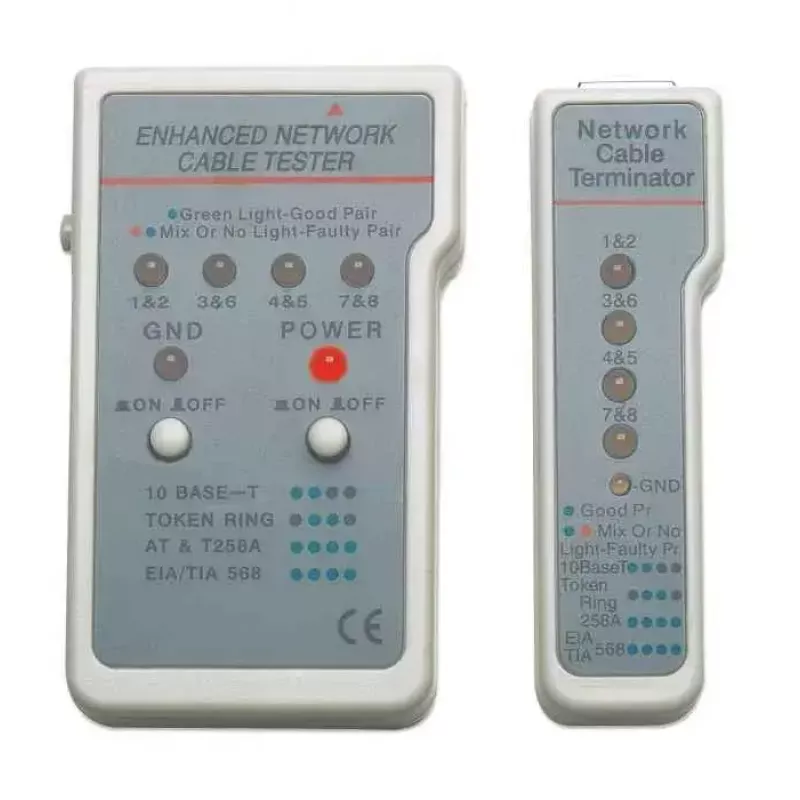 Tester multifunzione per cavi Intellinet, RJ-45 e RJ-11, UTP/STP/FTP, schermato e non schermato