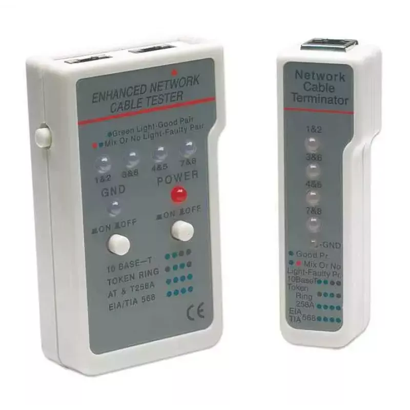 Tester multifunzione per cavi Intellinet, RJ-45 e RJ-11, UTP/STP/FTP, schermato e non schermato