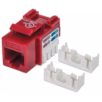 Keystone Jack Intellinet, Cat6, UTP, LSA, rosso