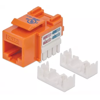 Keystone Jack Intellinet, Cat6, UTP, Punch-down, arancione