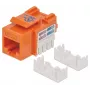 Keystone Jack Intellinet, Cat6, UTP, Punch-down, arancione