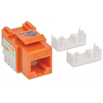 Keystone Jack Intellinet, Cat6, UTP, Punch-down, arancione