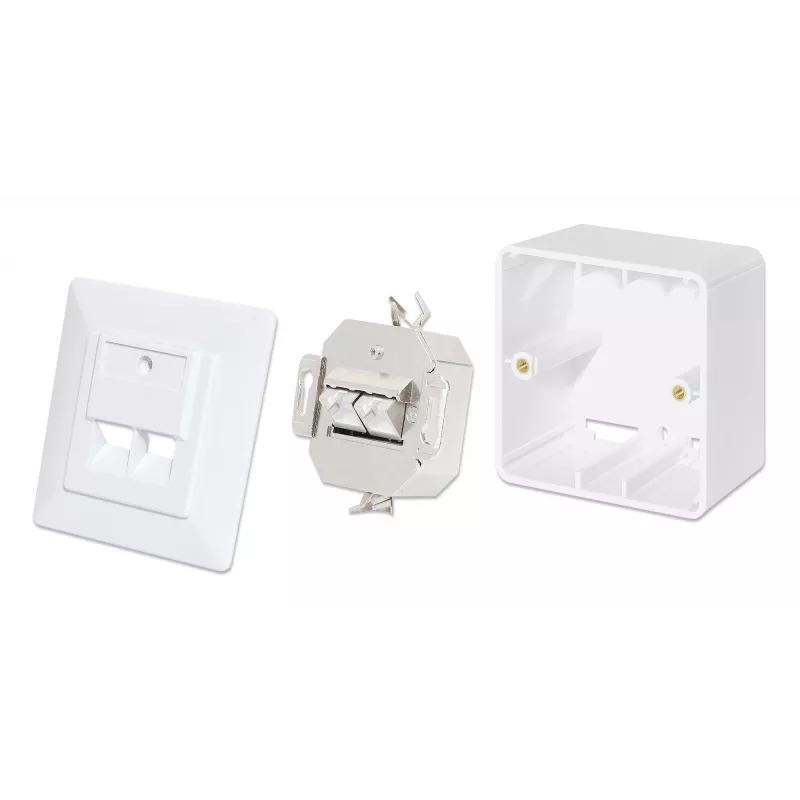 Scatola a parete Intellinet 771900 771917 80x80x45mm bianco segnale RAL9003