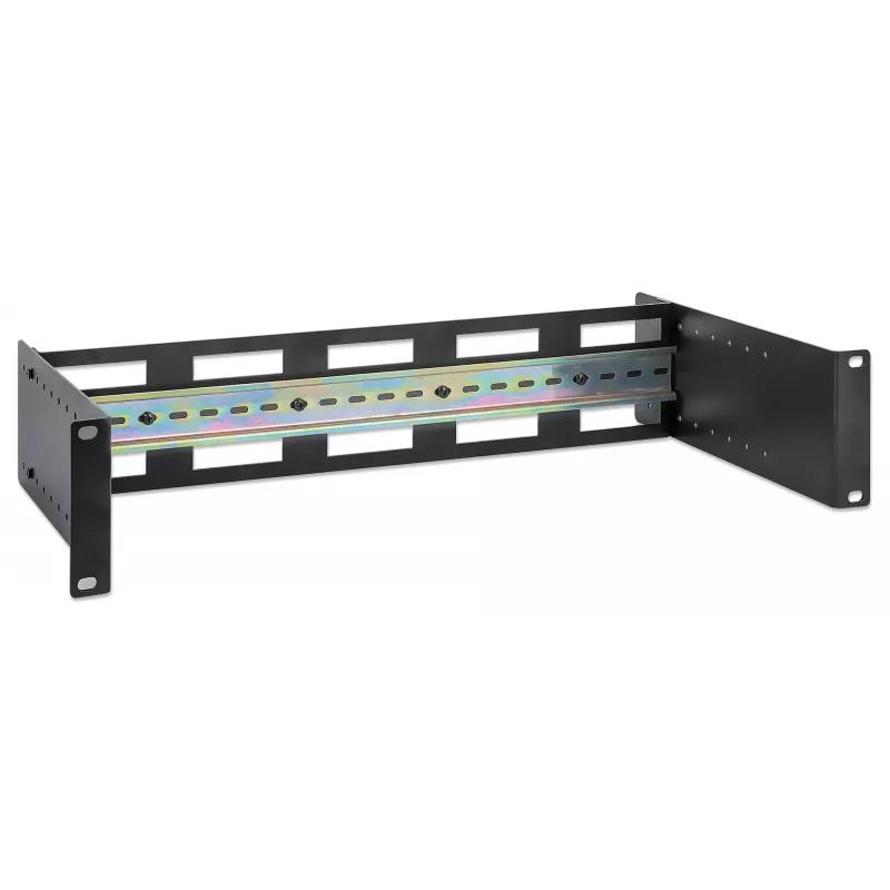 Intellinet 716345 Supporto per guida DIN da 19 pollici regolabile in profondità, 2U