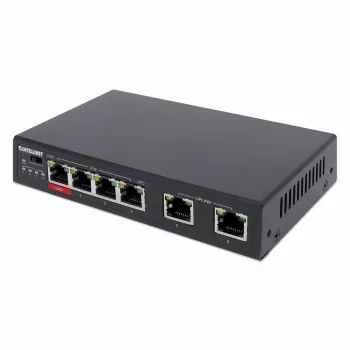 Switch Fast Ethernet Intellinet 6 porte 4 porte PoE budget di alimentazione 65W