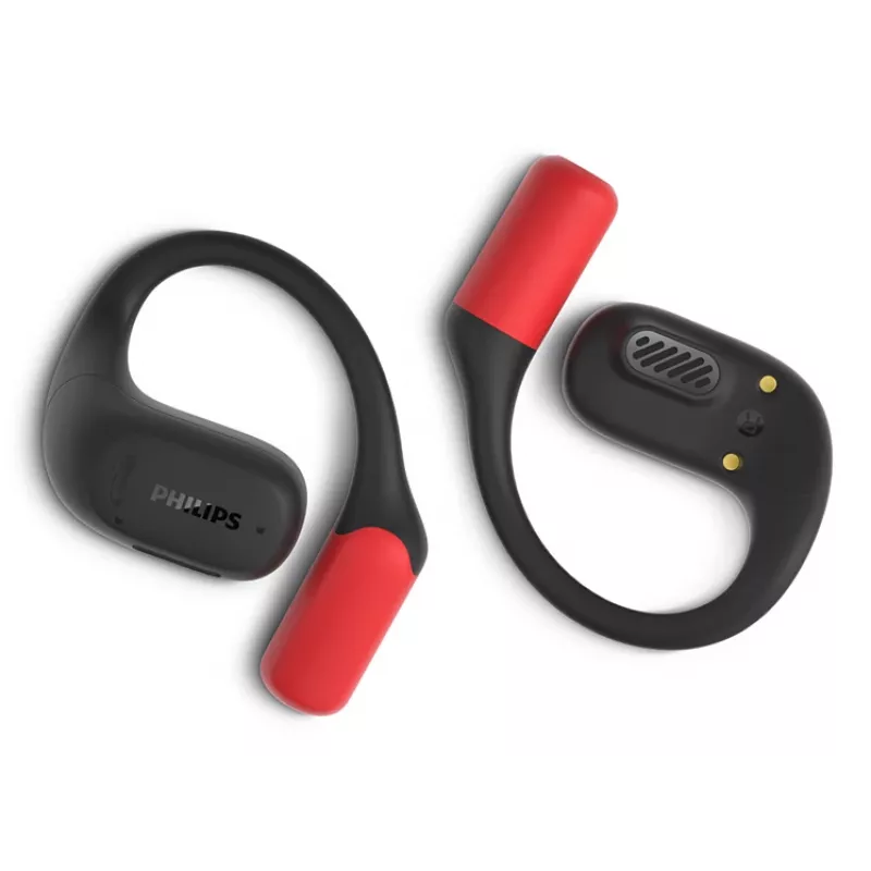 Philips Serie 6000 TAA6709BK/00 Cuffie/Auricolari True Wireless Stereo (TWS) Ear-Hook Sport Bluetooth nero, rosso