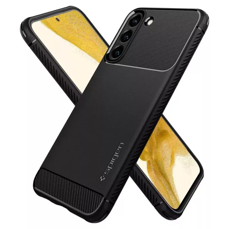 Spigen Rugged Armor Custodia per cellulare nero Galaxy S22 6,1 pollici