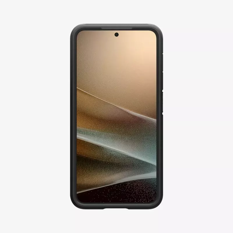 Custodia Spigen Galaxy S25 Tough Armor AI nero Cover con supporto da tavolo
