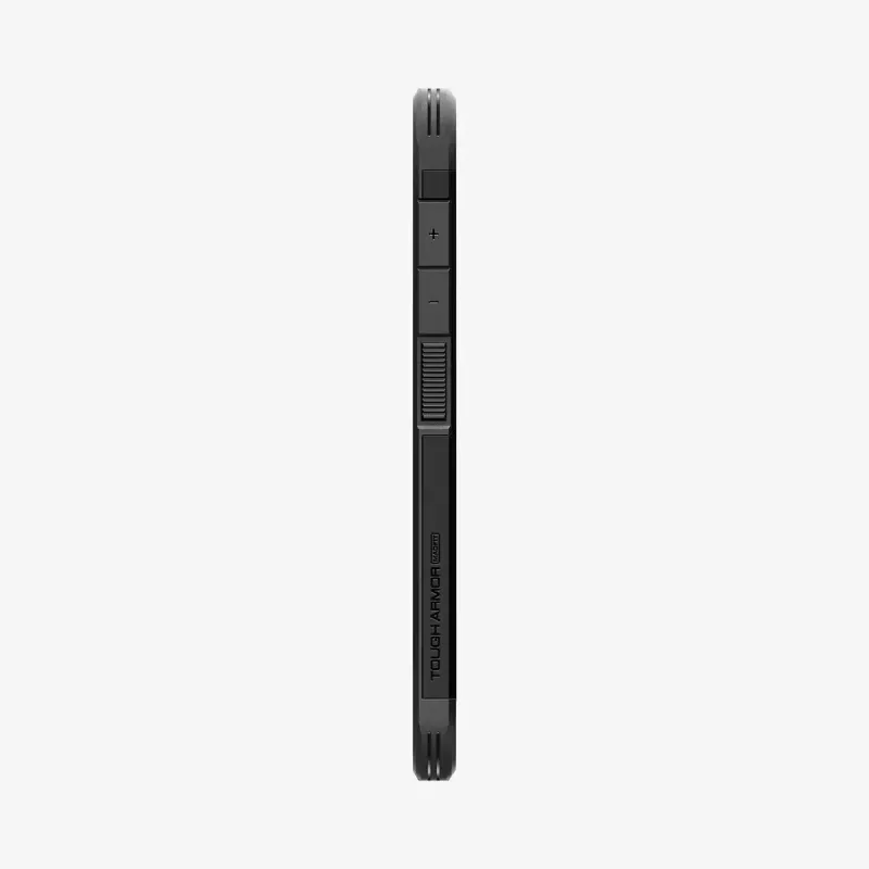 Custodia Spigen Galaxy S25 Tough Armor AI nero Cover con supporto da tavolo