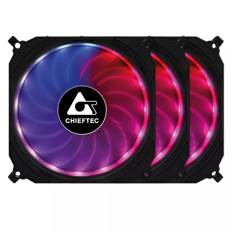 Chieftec CF-3012-RGB sistema di raffreddamento per computer ventola case 12 cm nero