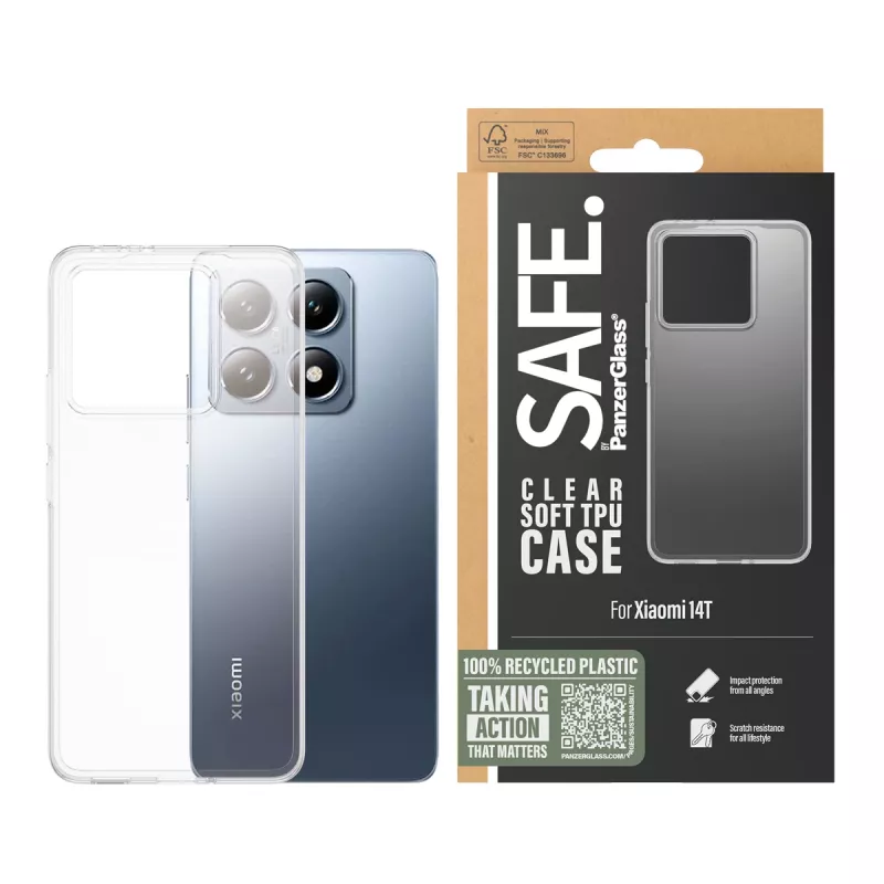 PanzerGlass SAFE. by ® custodia TPU trasparente Xiaomi 14T